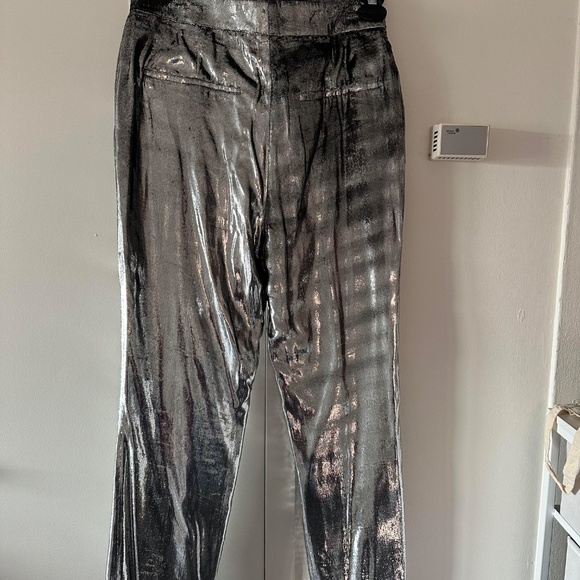 Helmet Lang RARE Velvet Liquid Silver Pants - Picture 2 of 8